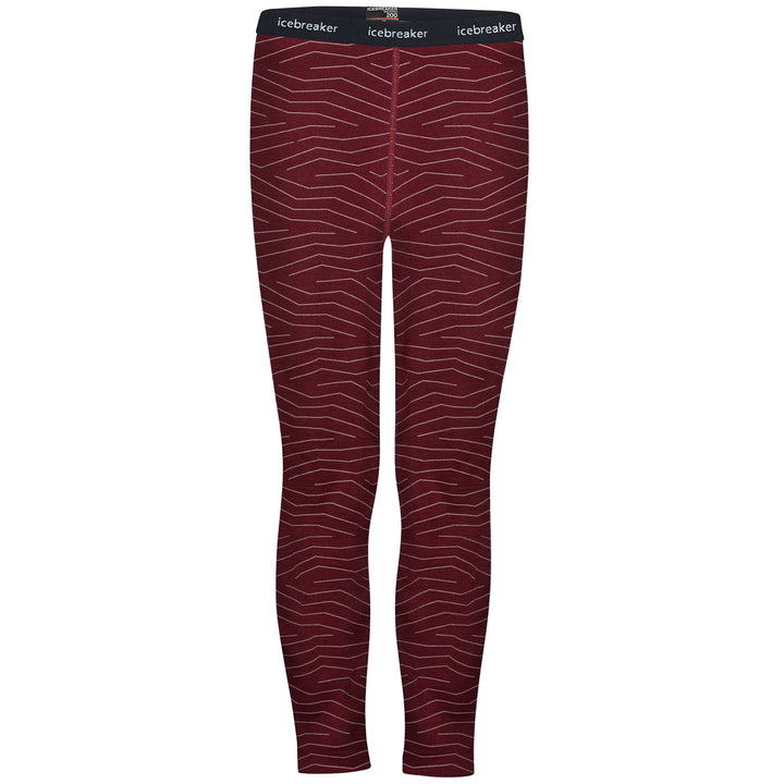 Icebreaker 200 Oasis Napasoq Lines Leggings - Kids' Redwood