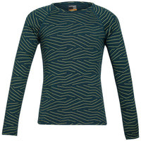 Icebreaker 200 Oasis Napasoq Lines Long Sleeve Crew - Kids' Nightfall::Nightfall