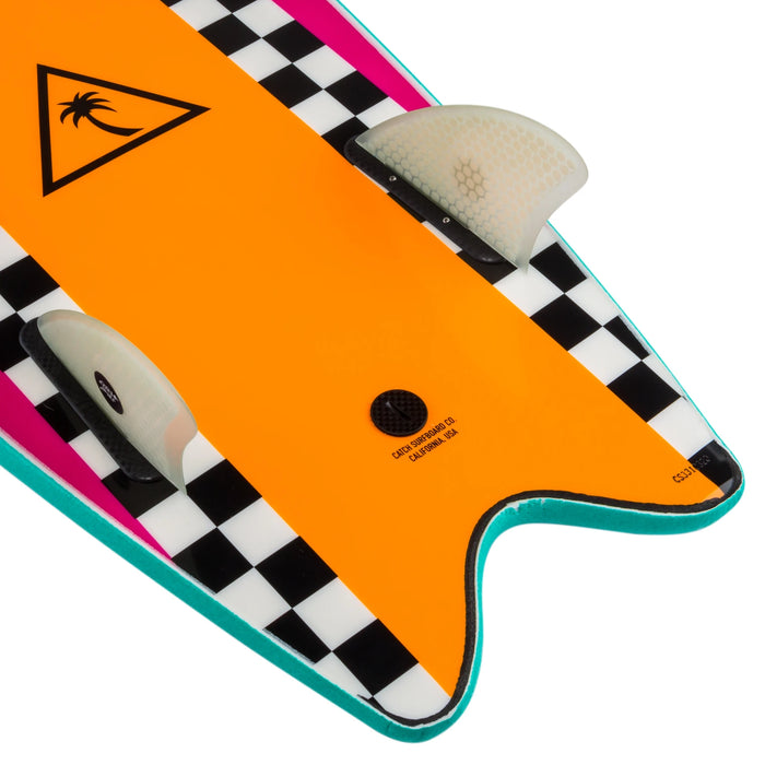 Catch Surf Heritage 5'6" Retro Fish Twin Fin Surfboard Orange