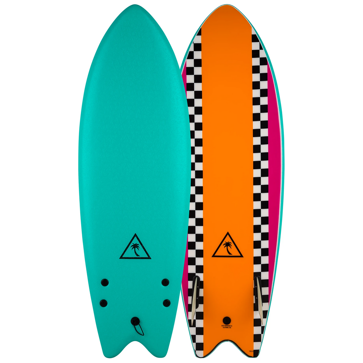 Catch Surf Heritage 5'6" Retro Fish Twin Fin Surfboard Orange