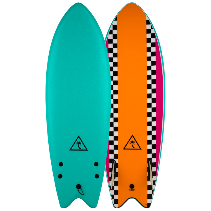 Catch Surf Heritage 5'6" Retro Fish Twin Fin Surfboard Orange