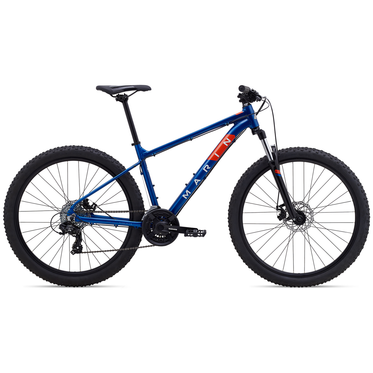 Marin Bolinas Ridge 1 27.5" Complete Mountain Bike 2022 Gloss Blue/Off-White/Roarange