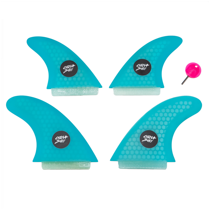 Catch Surf Honeycomb Hi-Performance Quad Fin Set Cyan