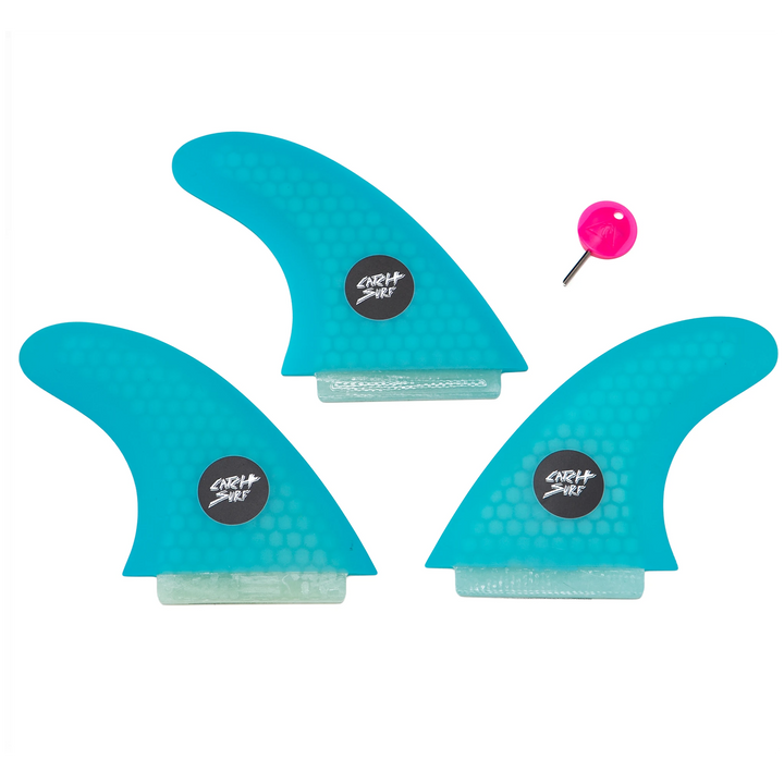 Catch Surf Honeycomb Hi-Performance Tri Fin Set Cyan