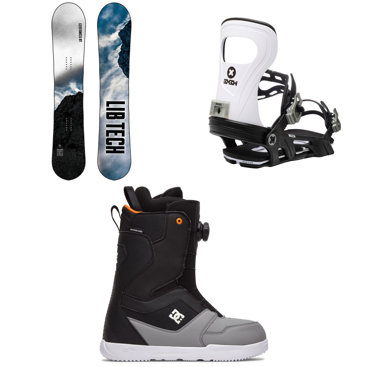 Lib Tech Cold Brew C2 Snowboard + Bent Metal Joint Snowboard Bindings + DC Scout Boa Snowboard Boots 2021
