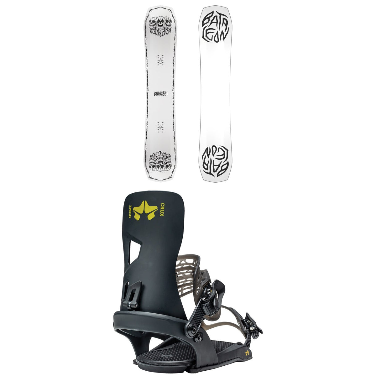 Bataleon Disaster Snowboard + Rome Crux Snowboard Bindings 2021