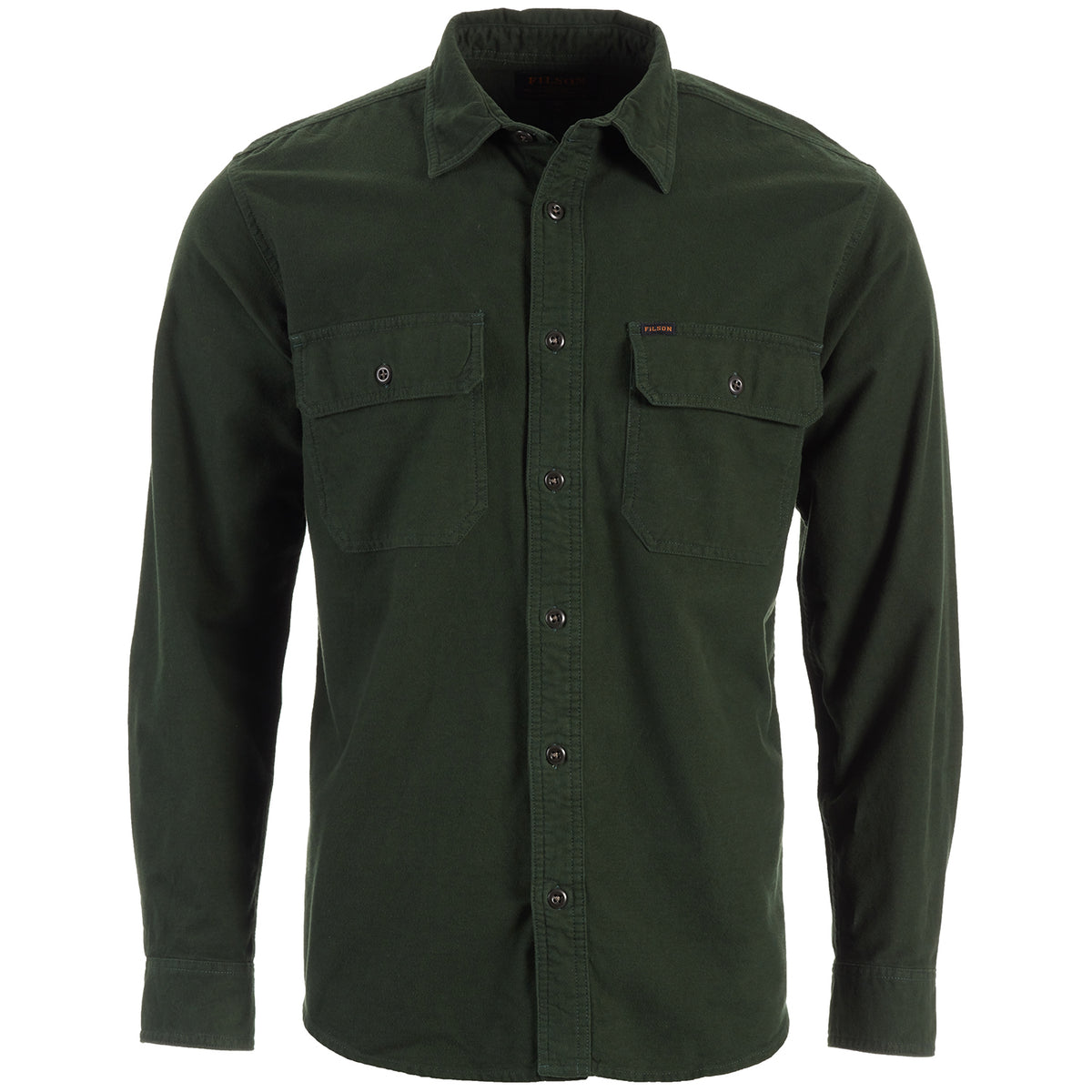 Filson Field Flannel Long-Sleeve Shirt - Men's Dark Moss