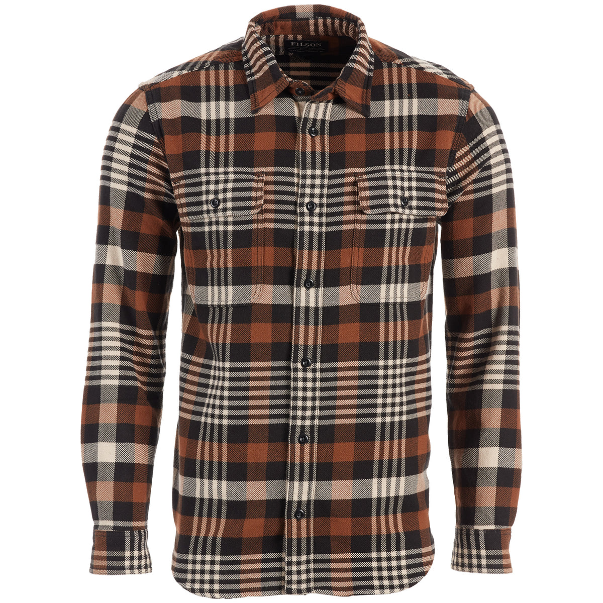 Filson Vintage Flannel Long-Sleeve Work Shirt - Men's Brown/Black/Cream
