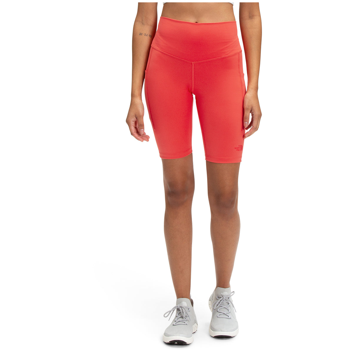 The North Face Motivation High-Rise Pocket 9" Shorts - Women's Horizon Red