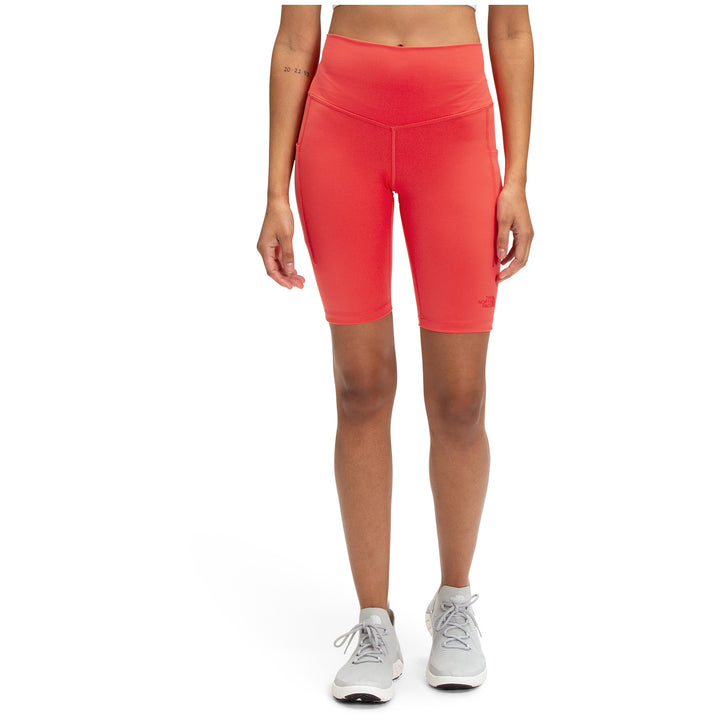 The North Face Motivation High-Rise Pocket 9" Shorts - Women's Horizon Red