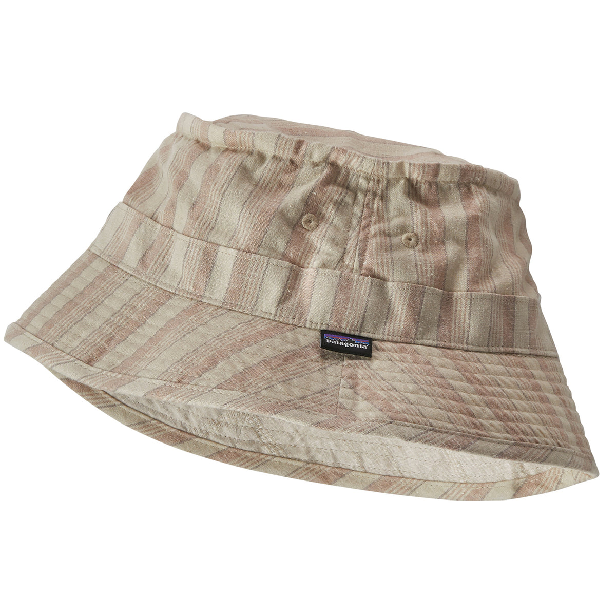 Patagonia Reversible Island Hemp Bucket Hat Dusk Stripe/Pampas Tan