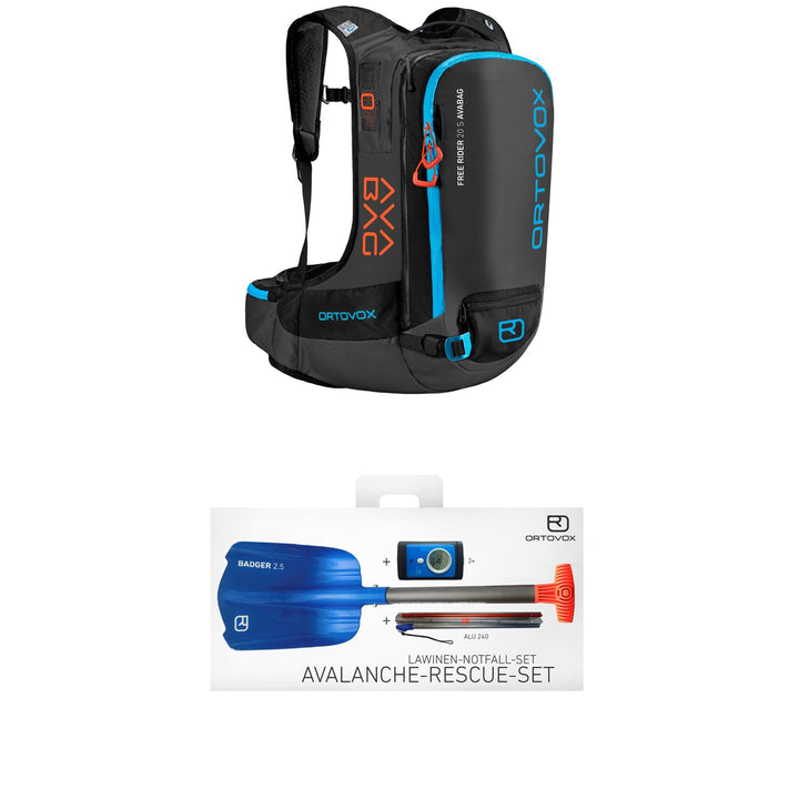 Ortovox Free Rider 20L S Avabag Kit Airbag + 3+ Avalanche Rescue Kit