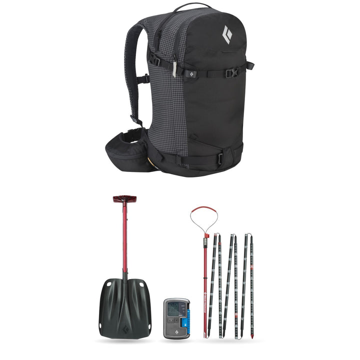 Black Diamond Dawn Patrol 32 (M/L) Pack + Recon BT Avalanche Safety Package