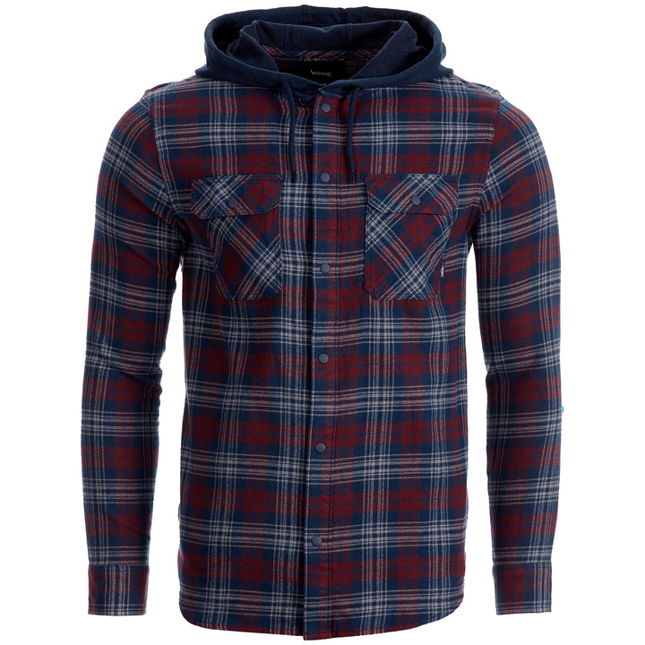 Vans Parkway II Long-Sleeve Hooded Shirt - Men's Dress Blues/Port Royale