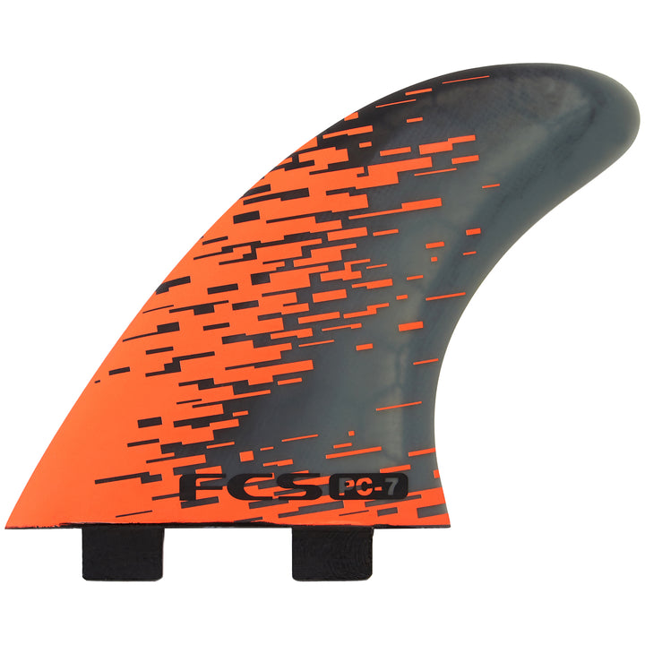 FCS PC-7 Quad Fin Set Orange Smoke