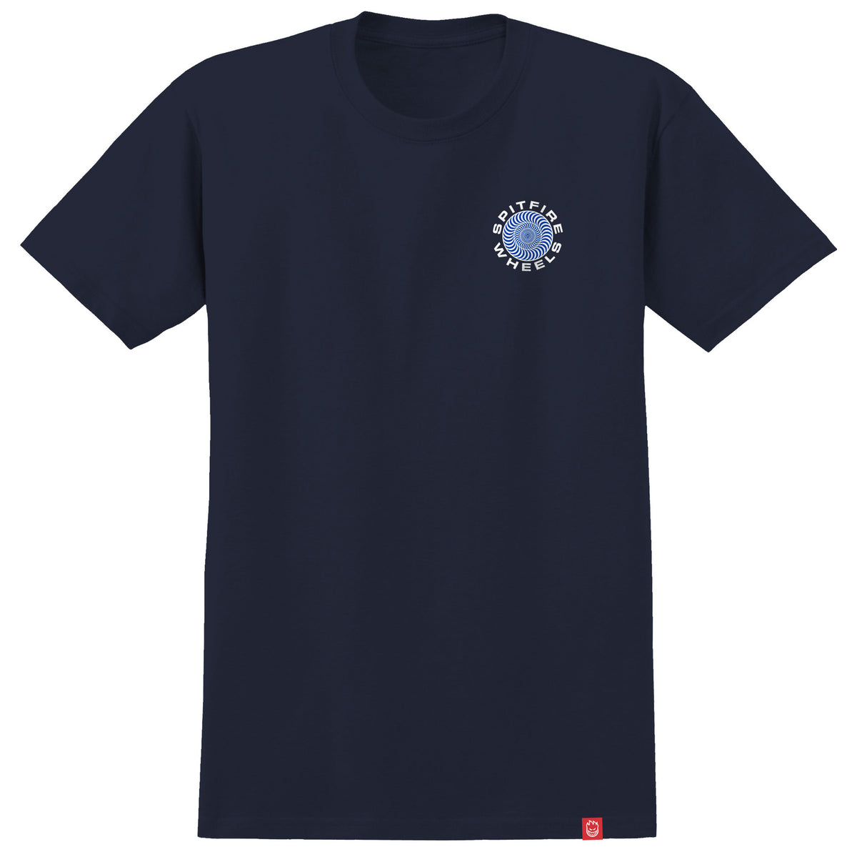 Spitfire Classic 87' Swirl T-Shirt - Men's Navy/White