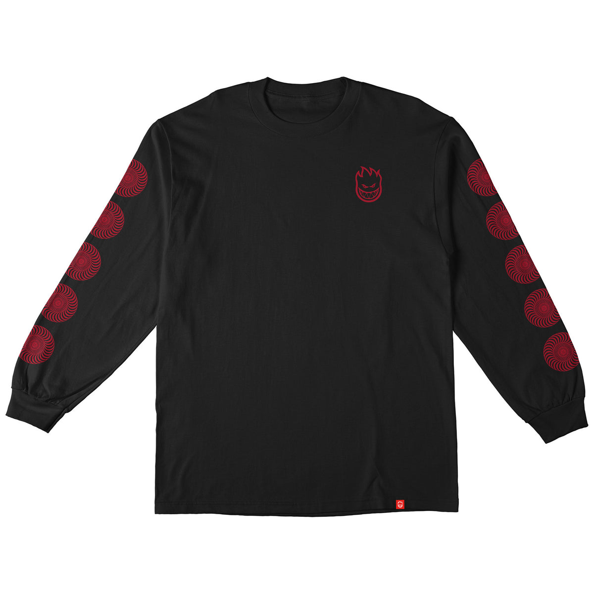 Spitfire Stock Bighead Swirl Long-Sleeve T-Shirt - Men's Black/Red