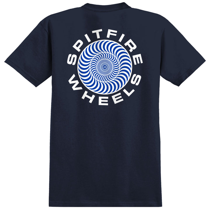Spitfire Classic 87' Swirl T-Shirt - Men's Navy/White