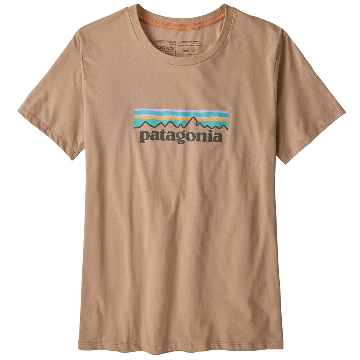 Patagonia Pastel P-6 Logo Organic Crew T-Shirt - Women's Pampas Tan