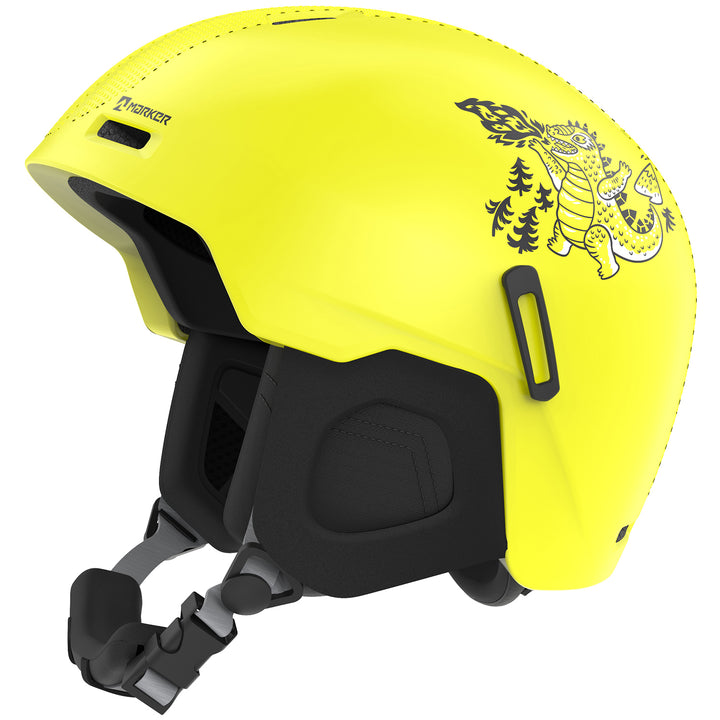 Marker Bino Helmet - Kids' Yellow w/ Water Decal