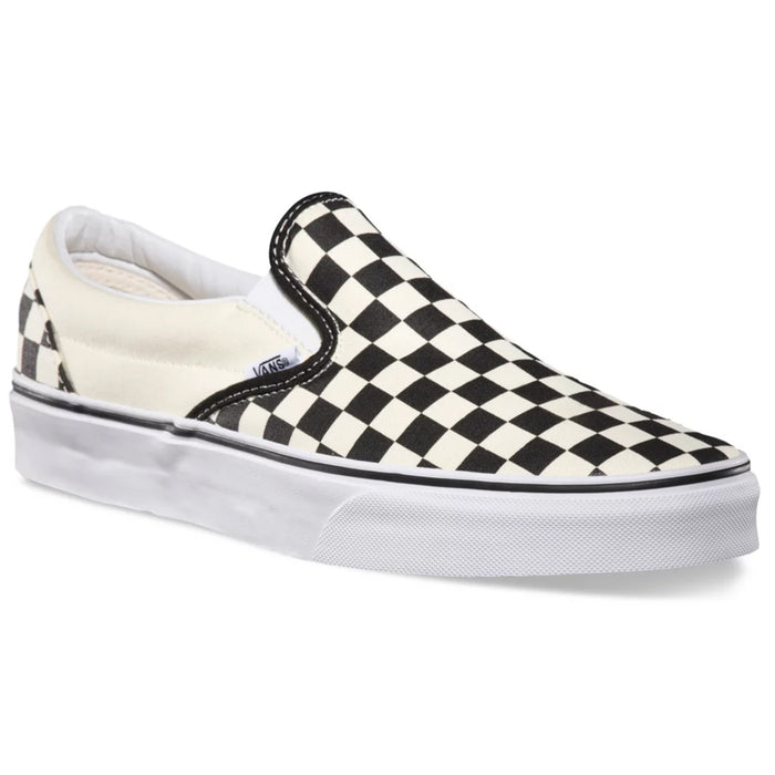 Vans Classic Slip-On Shoes - Women's Black/White Checkerboard/White