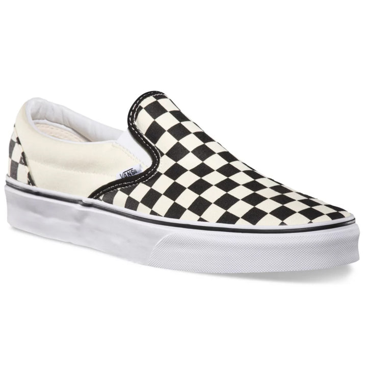 Vans Classic Slip-On Shoes - Women's Black/White Checkerboard/White