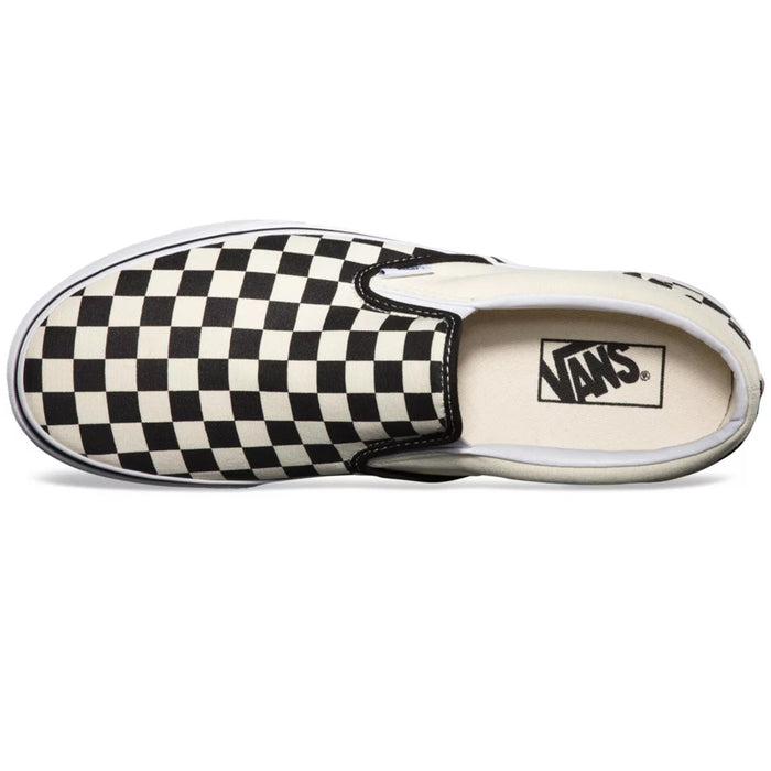 Vans Classic Slip-On Shoes - Women's Black/White Checkerboard/White