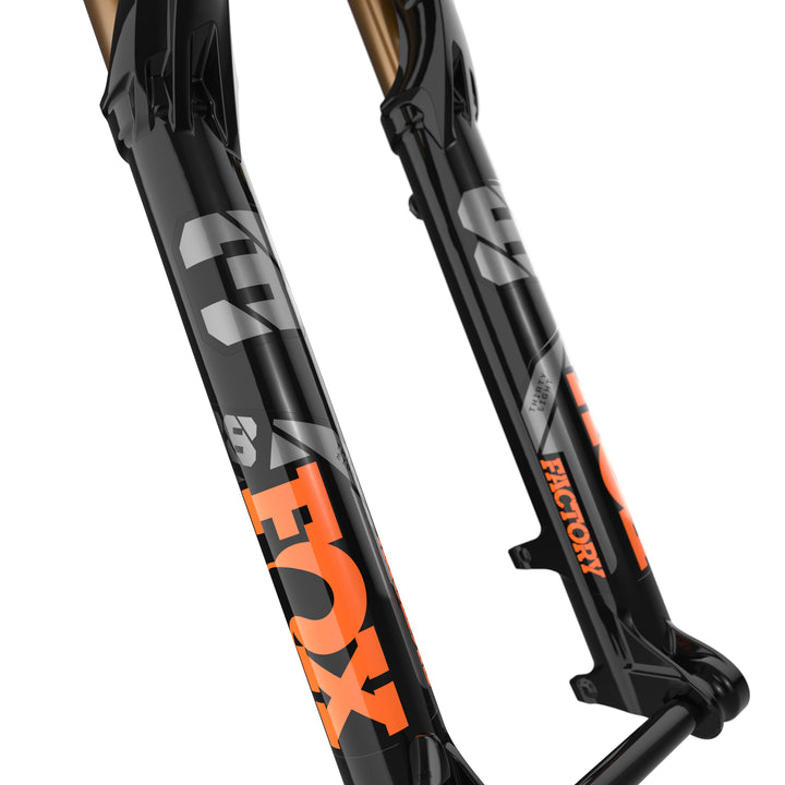 Fox Racing 38 Float Factory GRIP 2 Fork - 27.5" Shiny Blk, Orange/Gloss Blk Logo