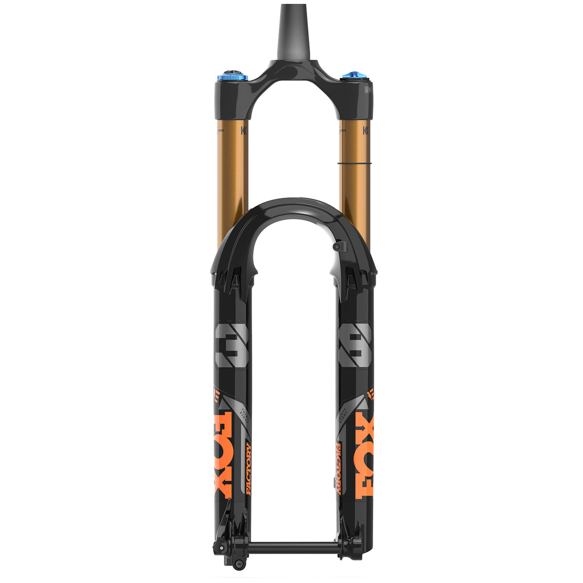 Fox Racing 38 Float Factory GRIP 2 Fork - 27.5" Shiny Blk, Orange/Gloss Blk Logo