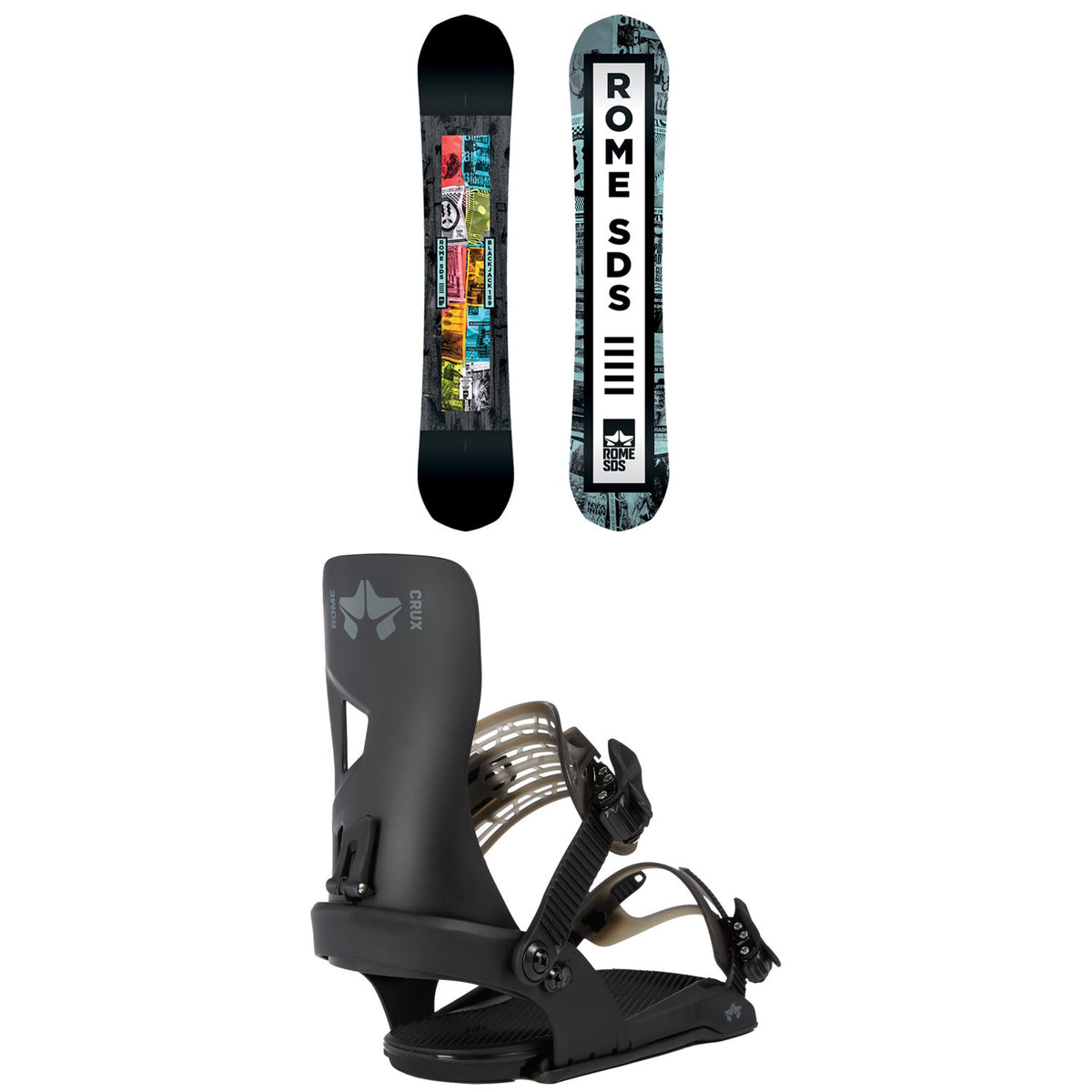Rome Blackjack Snowboard + Crux SE Snowboard Bindings 2020