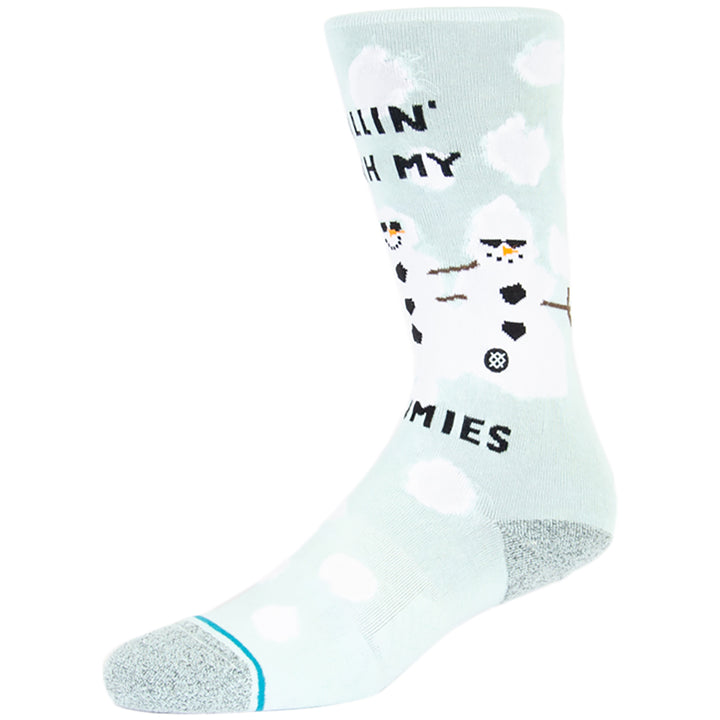 Stance With My Snowmies Crew Socks - Women's Light Blue