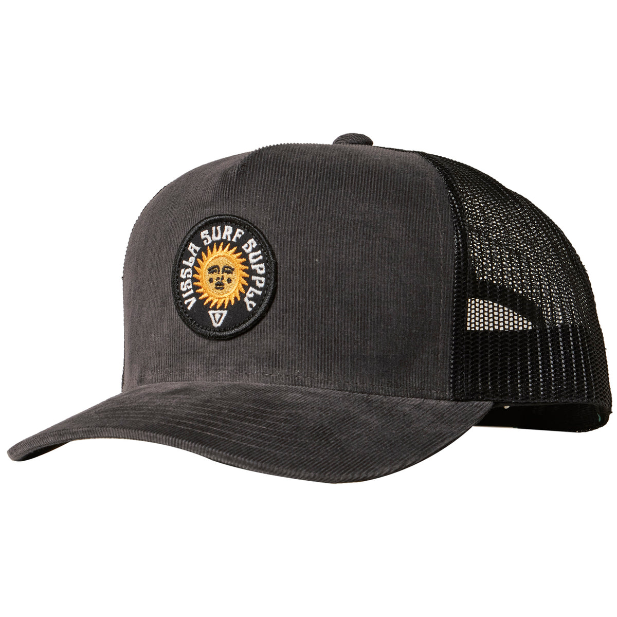 Vissla Solid Sets Cord Eco Trucker Hat Black
