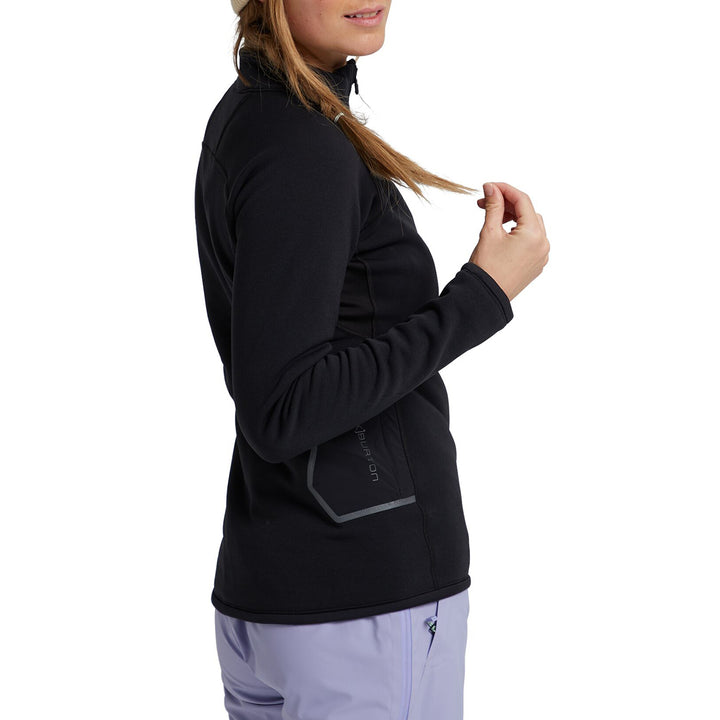 Burton AK Baker Power Stretch Full-Zip Fleece - Women's True Black