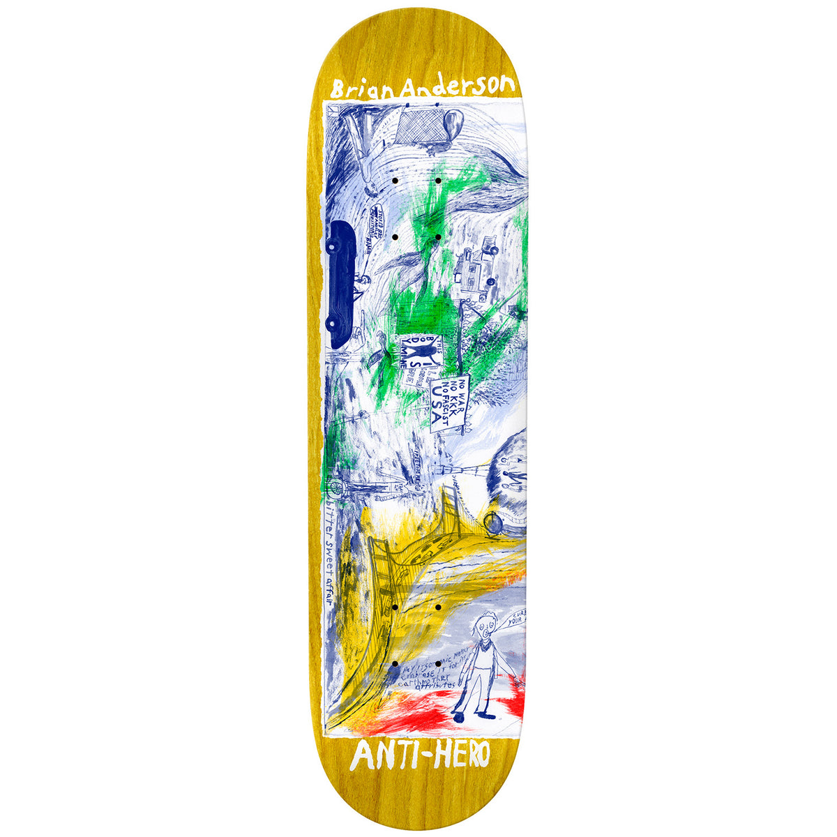 Anti Hero B.A SF Then And Now 8.5 Skateboard Deck