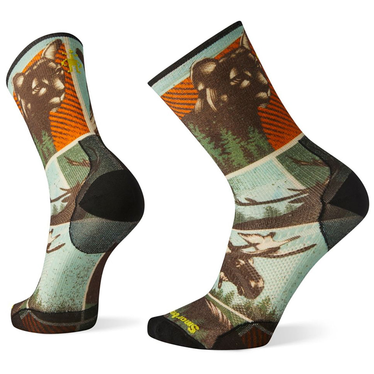 Smartwool PhD Outdoor Ultra Light Big Game Print Crew Socks - Men's Capri