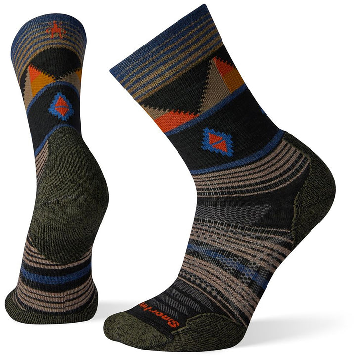 Smartwool PhD® Outdoor Light Pattern Hiking Crew Socks - Men's Black