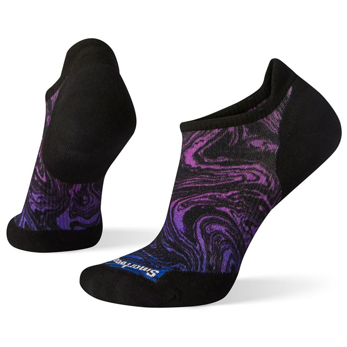 Smartwool PhD Run Light Elite Marble Wash Print Micro Socks - Women's Alpine Blue