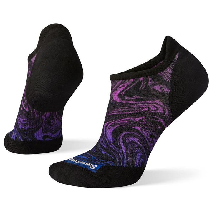 Smartwool PhD Run Light Elite Marble Wash Print Micro Socks - Women's Alpine Blue