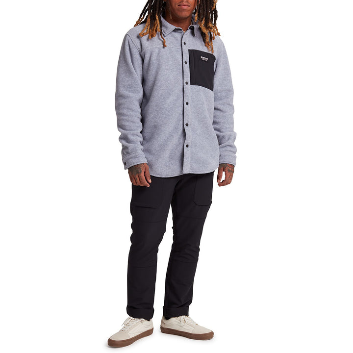 Burton Hearth Fleece Long-Sleeve Shirt - Men's Gray Heather