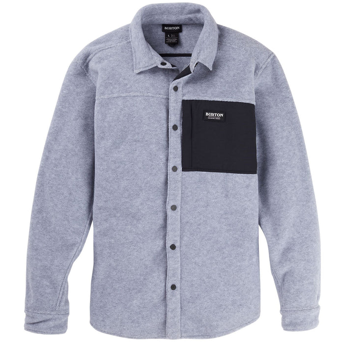 Burton Hearth Fleece Long-Sleeve Shirt - Men's Gray Heather