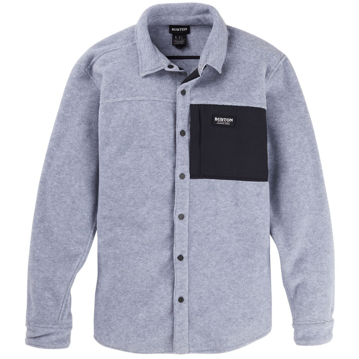 Burton Hearth Fleece Long-Sleeve Shirt - Men's Gray Heather