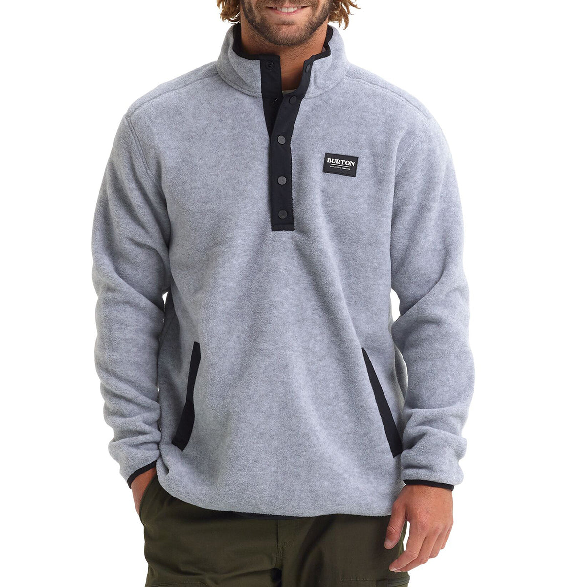 Burton Hearth Pullover Fleece - Men's Gray Heather