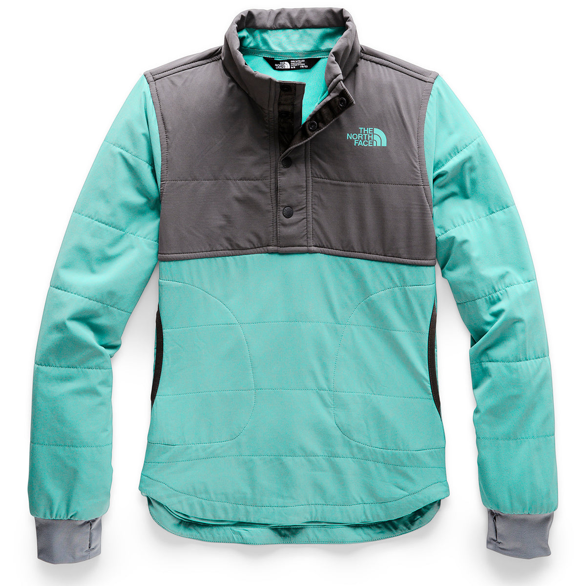 The North Face Mountain 1/4 Snap Sweatshirt - Big Girls' Mint Blue