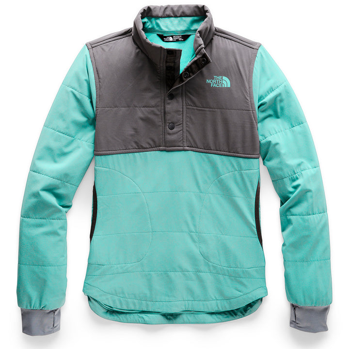 The North Face Mountain 1/4 Snap Sweatshirt - Big Girls' Mint Blue