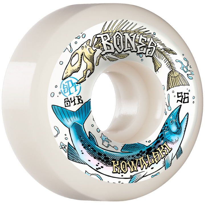 Bones Kowalski Salmon Spawn SPF 84B Sidecuts Skateboard Wheels