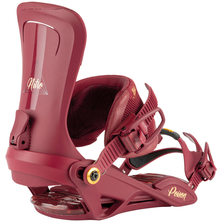 Nitro Poison Snowboard Bindings - Women's 2022 Royal Red