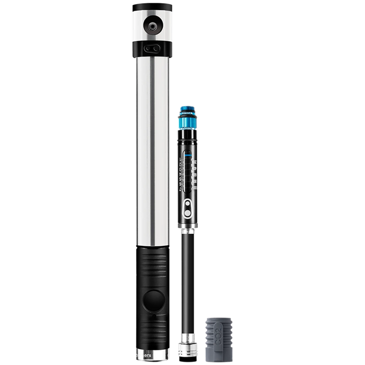 Crank Brothers Klic HV Gauge with CO2 Mini Pump Silver