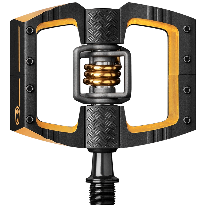 Crank Brothers Mallet DH 11 Pedals Black & Gold/Gold Spring