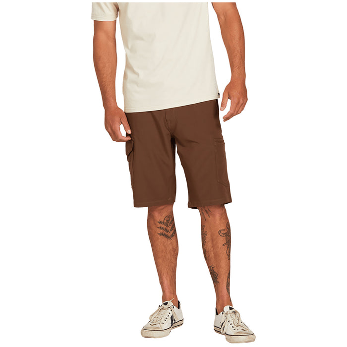 Volcom SNT Dry Cargo 21" Hybrid Shorts - Men's Vintage Brown