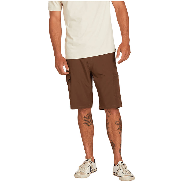 Volcom SNT Dry Cargo 21" Hybrid Shorts - Men's Vintage Brown